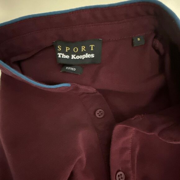 The Kooples Sport Burgundy Polo Shirt (Fitted, Size S) - Picture 3 of 7